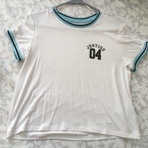 Justice Stripe Trim Tee